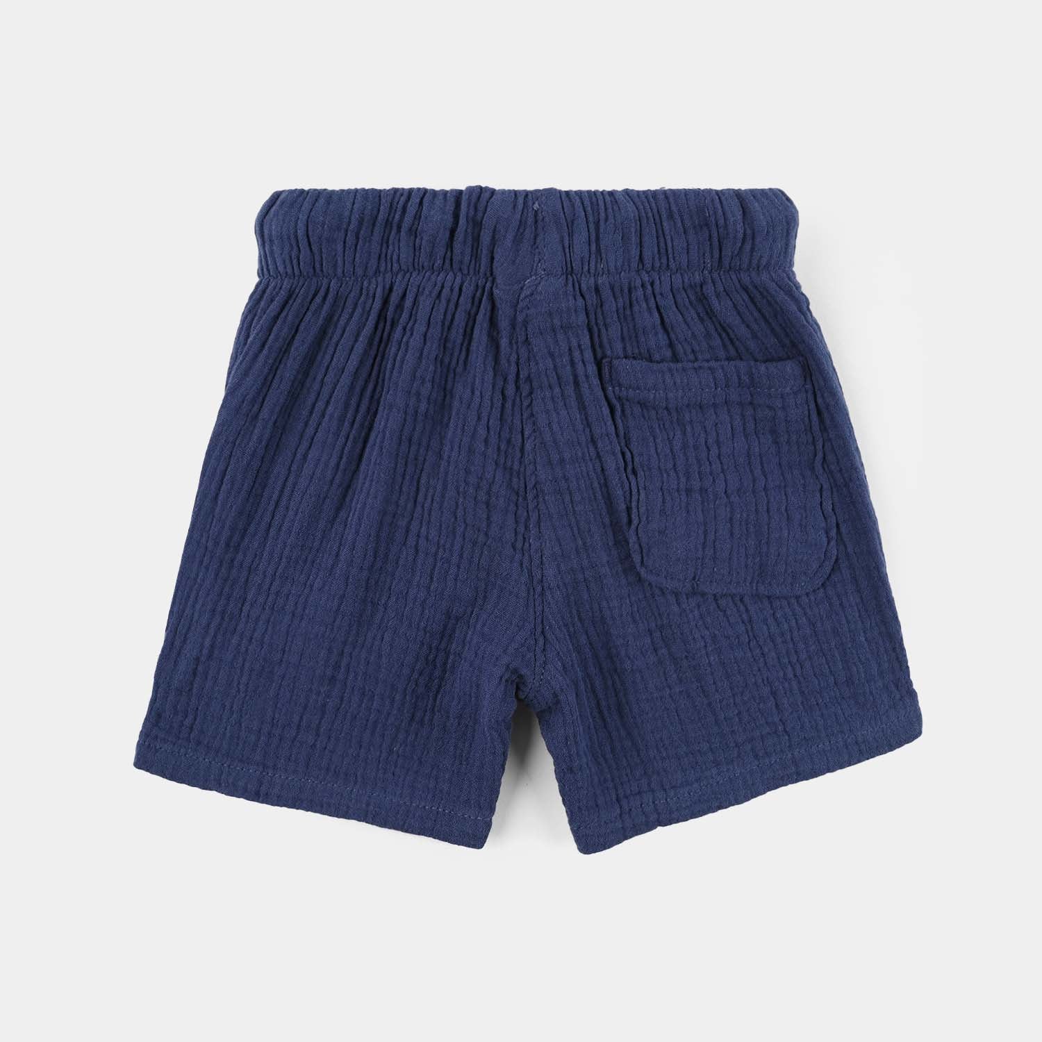 Infant Girls Gauze Cotton Shorts Happy Mood - Blue - Image 4