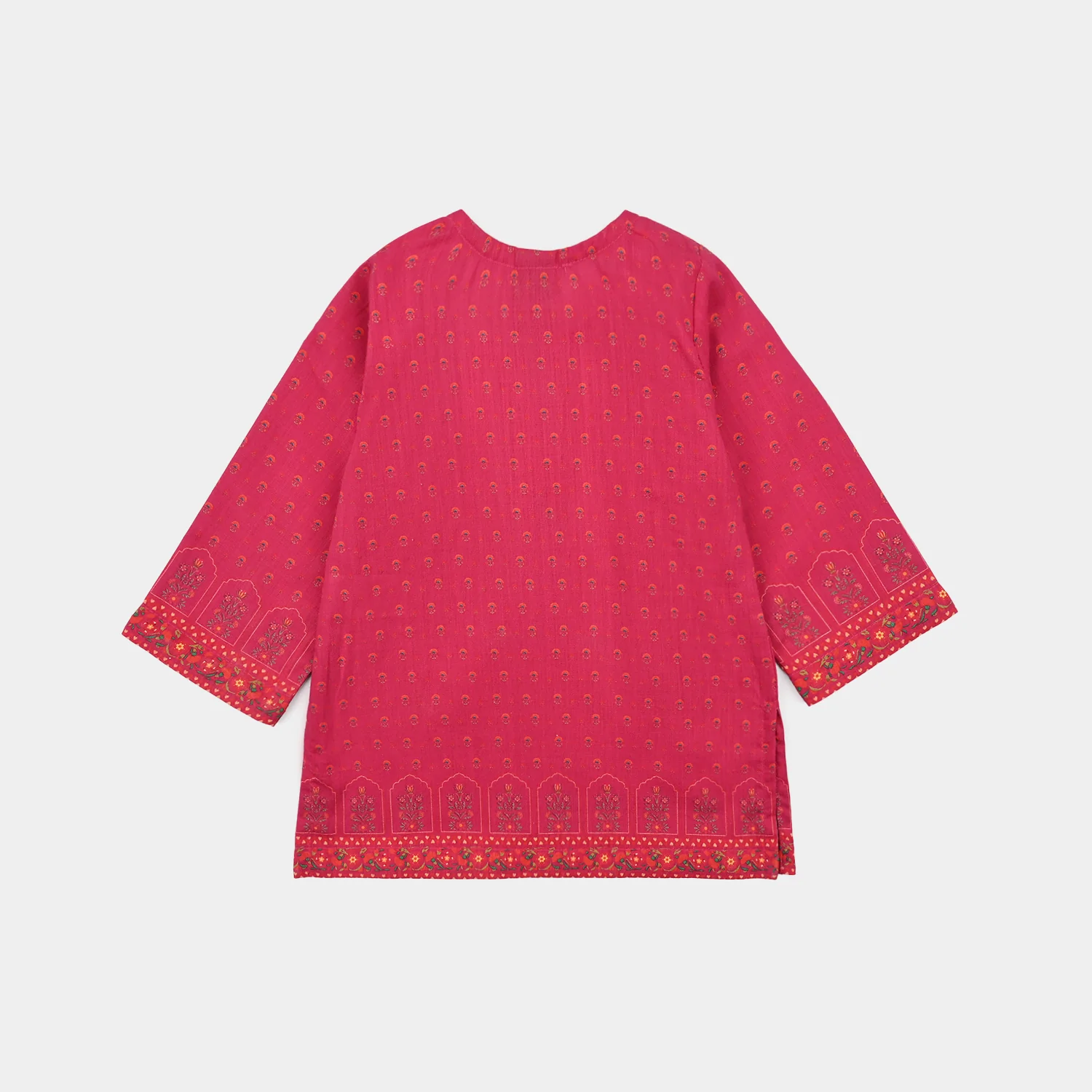 Infant Girls Cotton Slub Printed 2Pcs Lily-Shock.Pink - Image 4