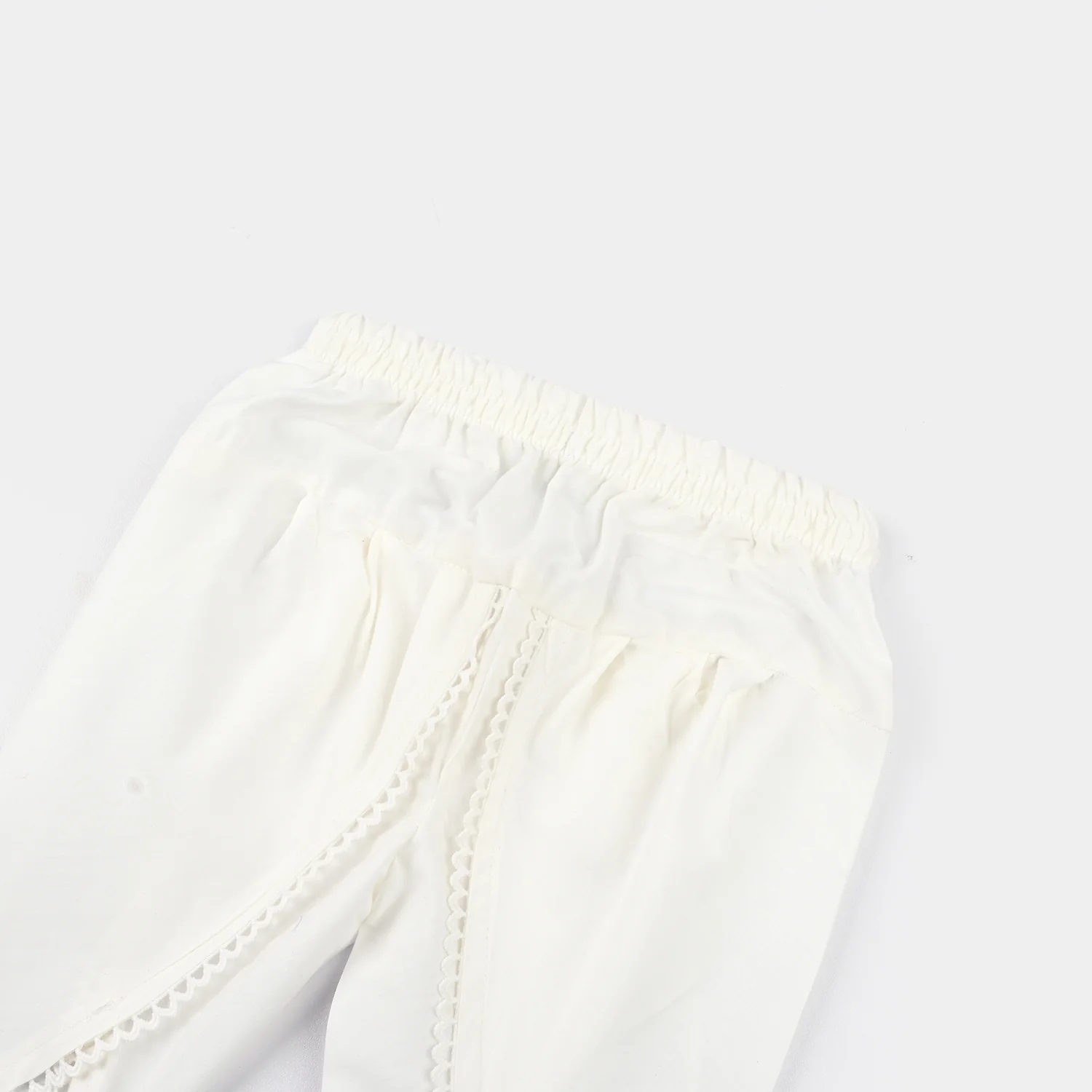 Infant Girls Cotton Tulip Shalwar-White - Image 2