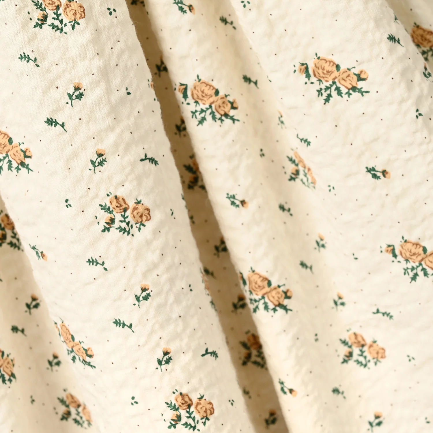 Infant Girls Cotton Viscose Casual Frock Vintage Flora-OFF-White - Image 3