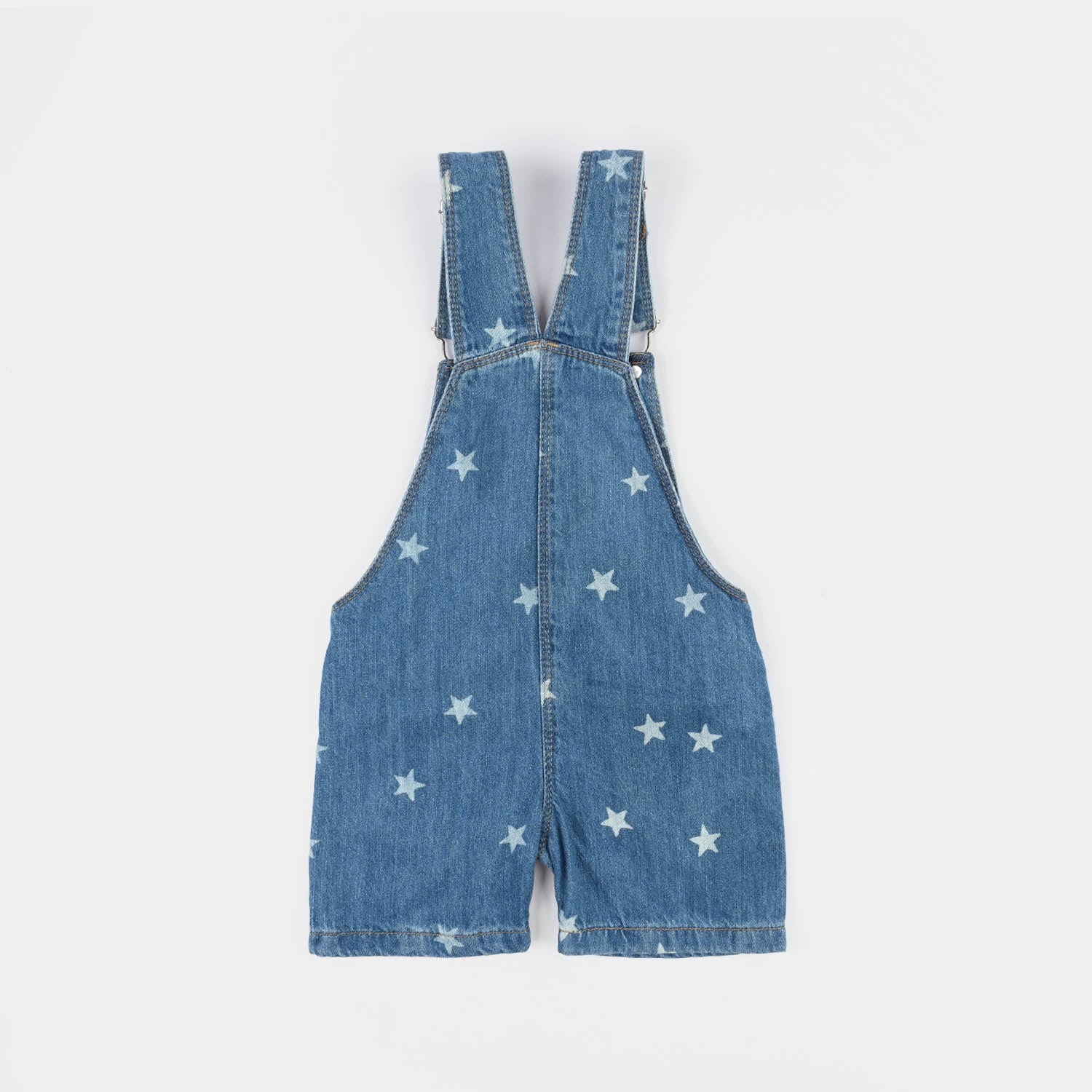 Infant Girls Denim rigid Dangri Stars-Mid Blue - Image 4