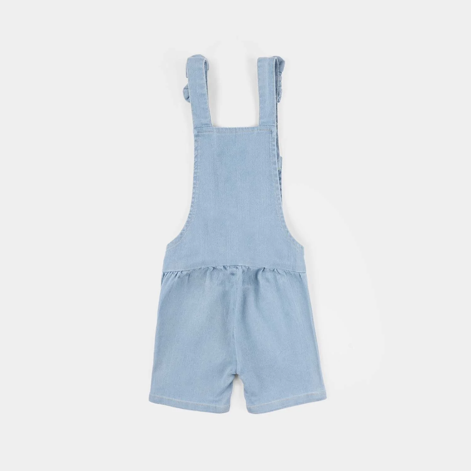 Infant Girls Denim Rigid Overall (Cherry) - Light Blue - Image 4