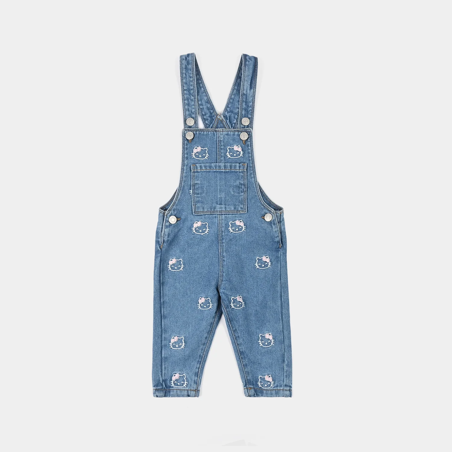 Infant Girls Denim rigid Dangri-Light.Blue