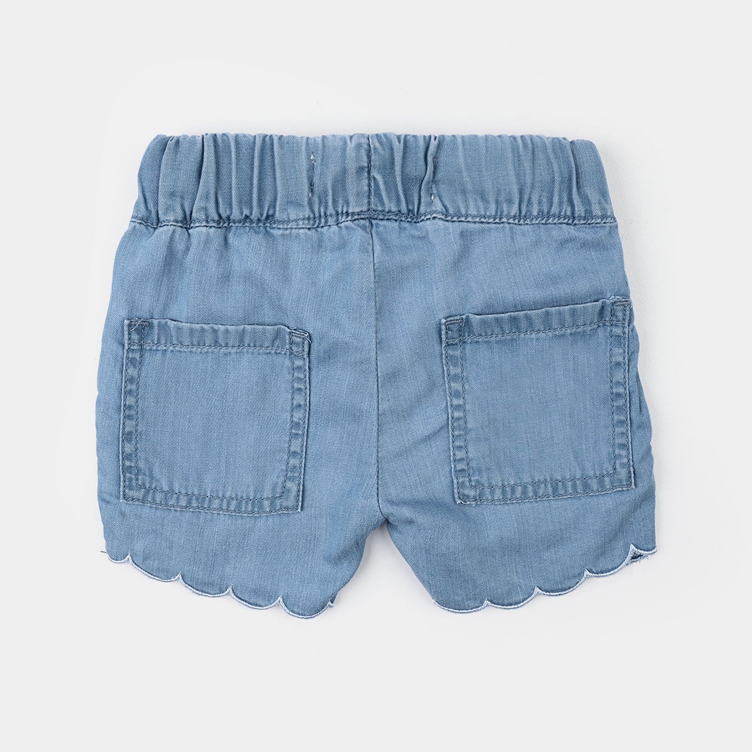 Infant Girls Denim rigid Short Petals-Light Blue - Image 4