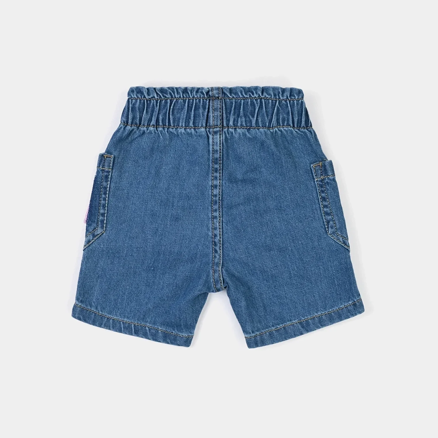 Infant Girls Denim Shorts Character - Mid Blue - Image 4
