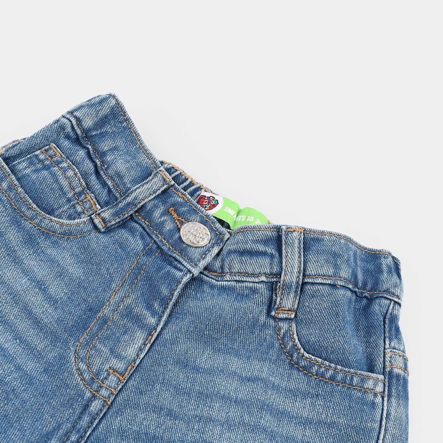 Infant Girls Denim rigid Shorts Little One-Light Blue - Image 2