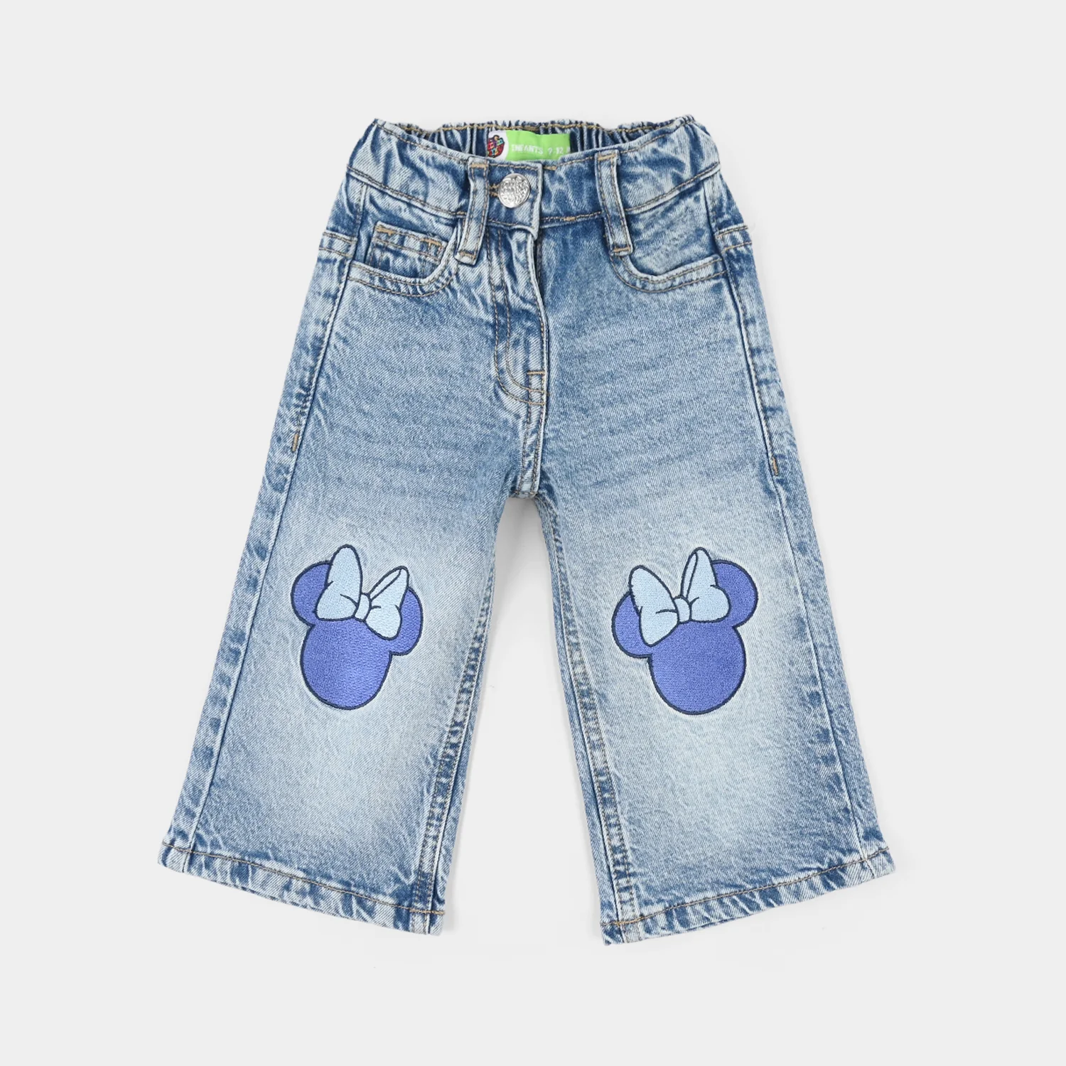 Infant Girls Denim Stretch PANT FACE-Blue