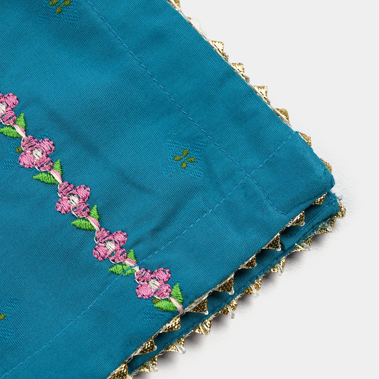 Infant Girls Jacquard Embroidered Suit 2 Piece (Dream Rani) - Teal Blue - Image 5