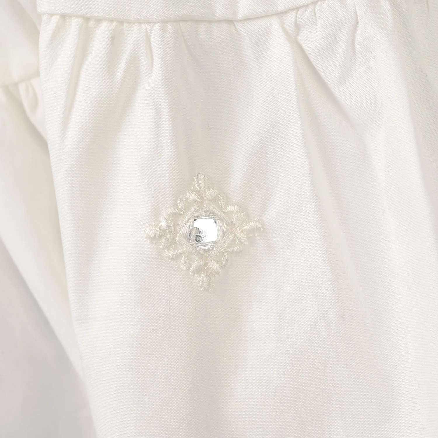 Infant Girls Cotton Embroidered Shalwar (Booti) – White - Image 2