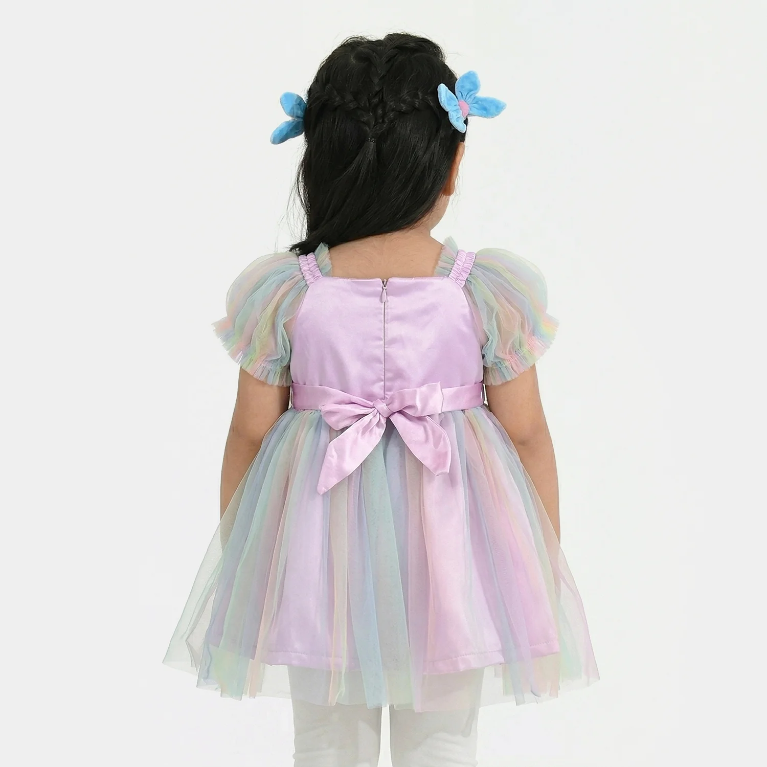 Infant Girls Net Fancy Frock (Magic Charm) - Multi - Image 3