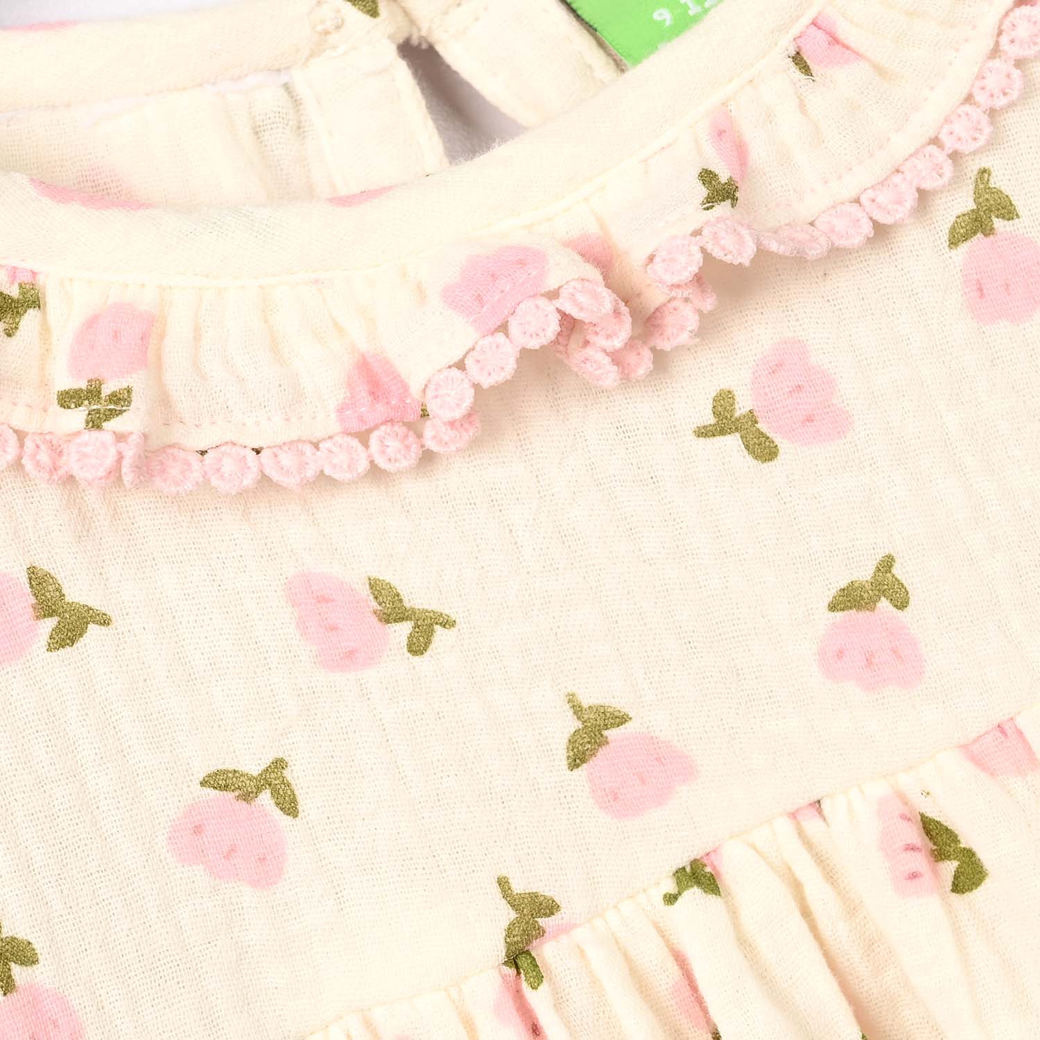 Infant Girls Gauze Casual Frock Mini Tulips-Off.White - Image 2