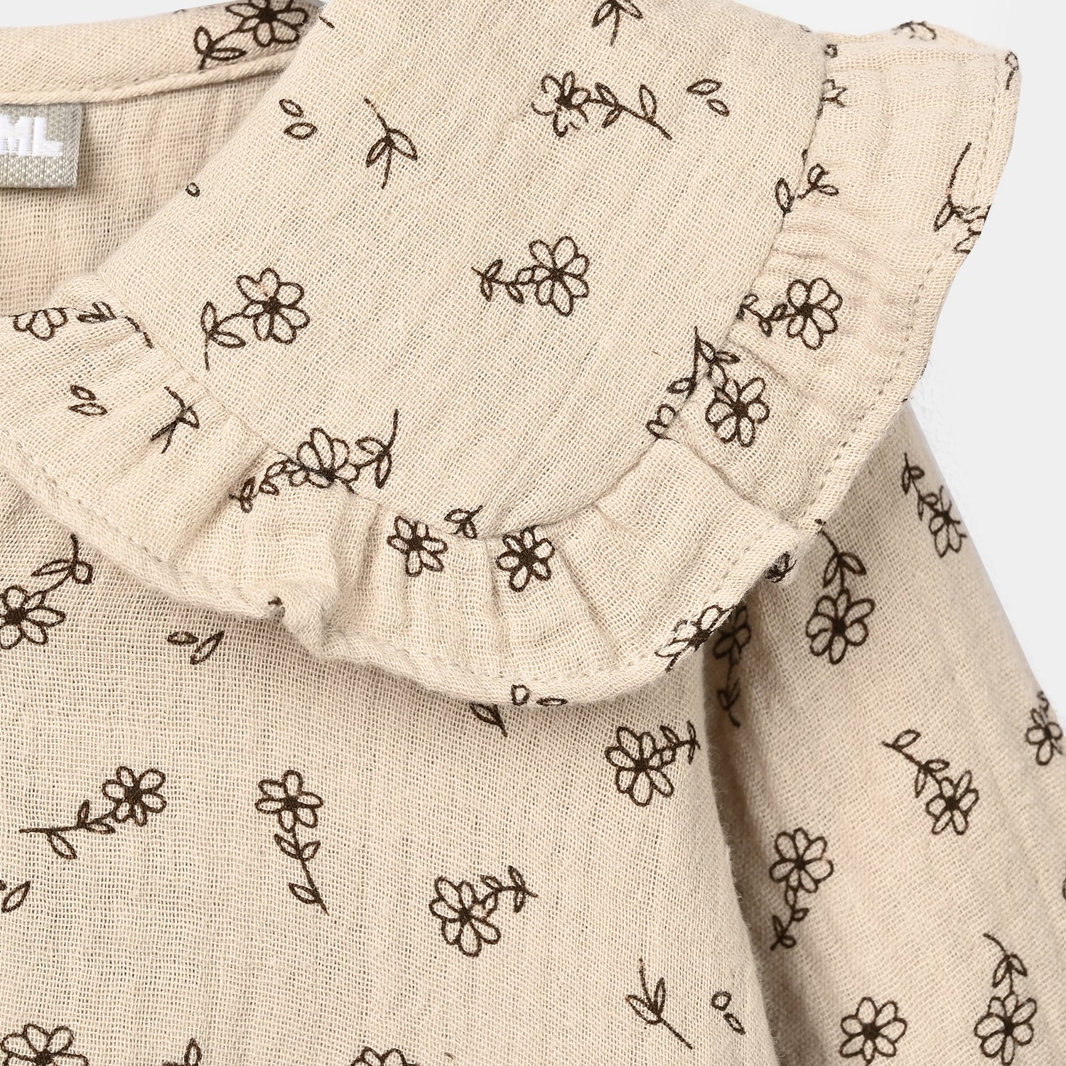 Infant Girls Gauze Casual Frock Sketch Flowers - Image 3