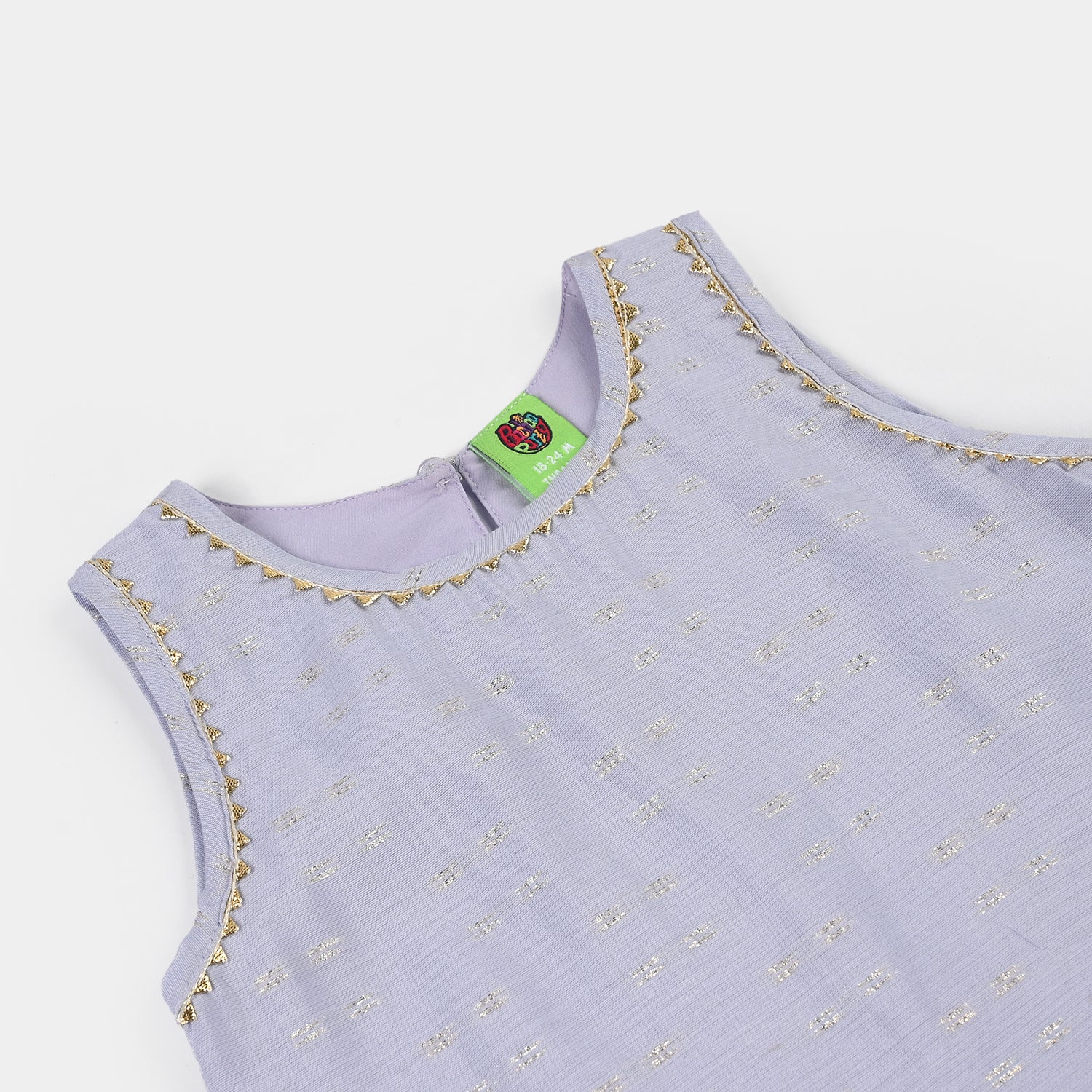 Infant Girls Jacquard 2-Pc Set (Gota Rani) - Lilac - Image 5