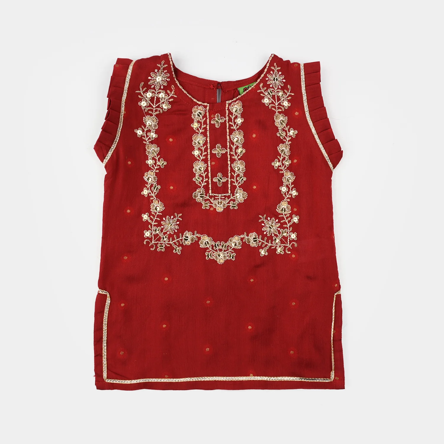 Infant Girls Jacquard 2-Piece Suit (Khumaar) - Red - Image 7