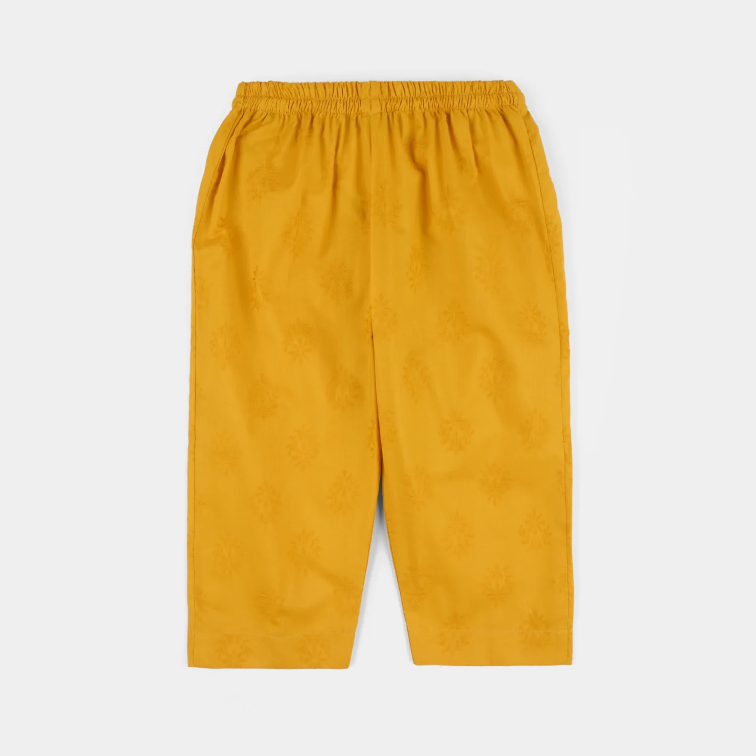 Infant Girls Jacquard 2Pcs Suit (Norani) - Mustard - Image 6