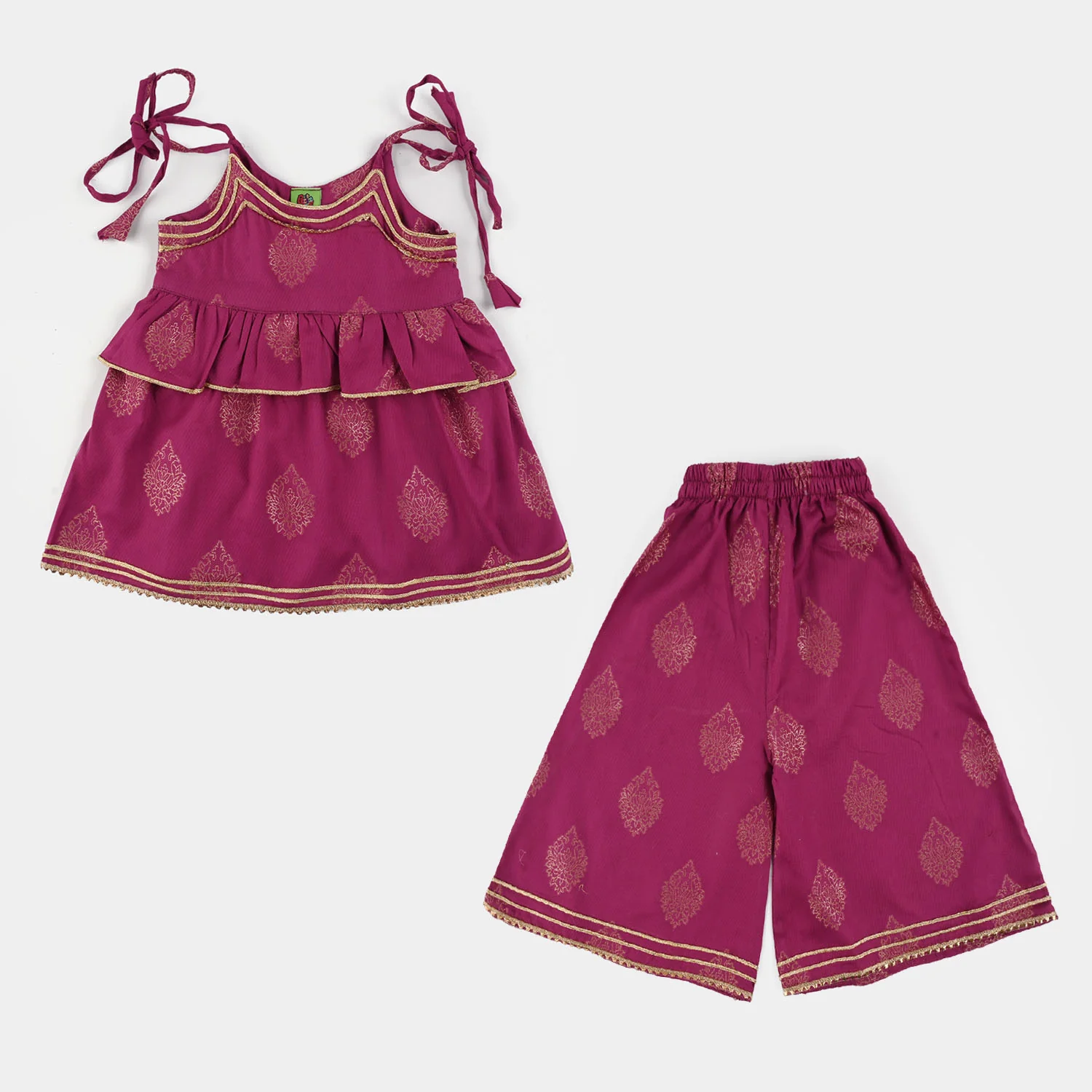 Infant Girls Jacquard 2 Piece Set (Titli) - Magenta - Image 6