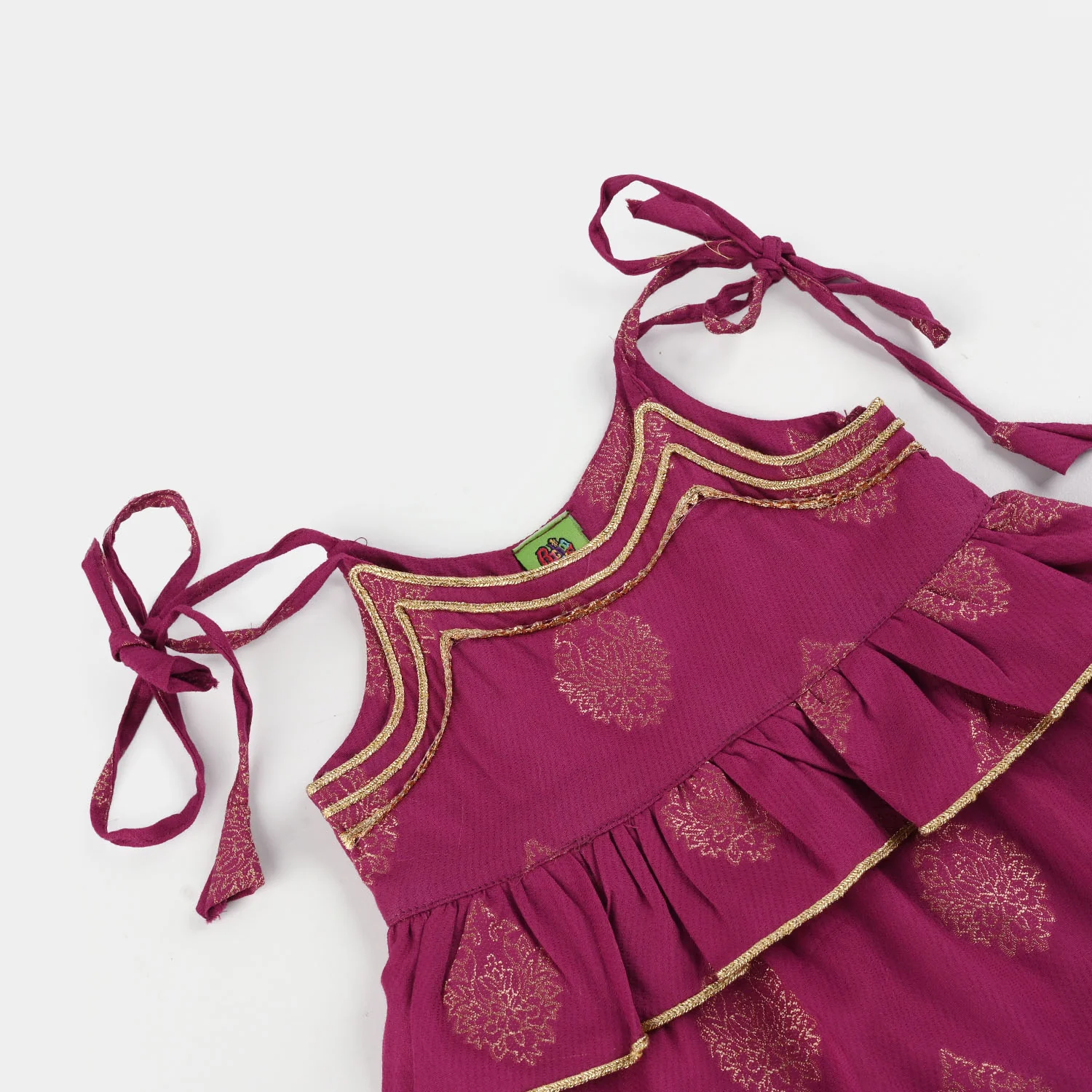 Infant Girls Jacquard 2 Piece Set (Titli) - Magenta - Image 8