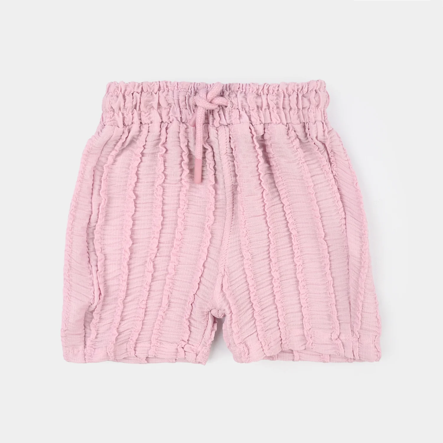 Infant Girls Jacquard Jersey Knitted Shorts - Purple