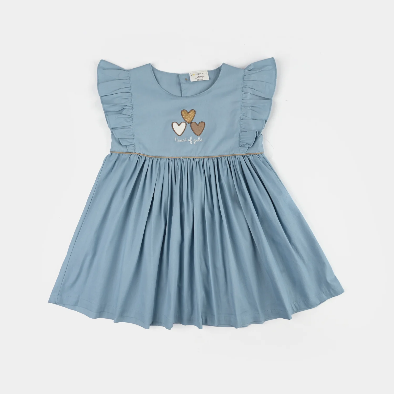 Infant Girls Jersey/Terry 2Pc Suit - Blue - Image 2
