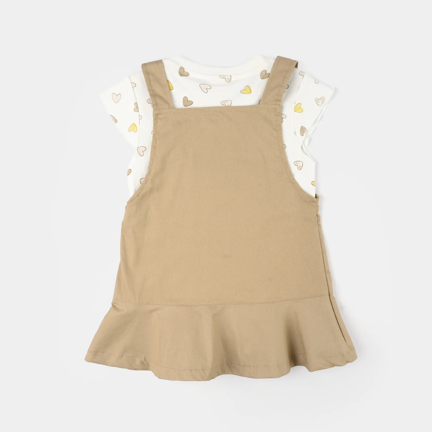 Infant Girls Jersey/Terry 2Pc Suit - Brown - Image 3