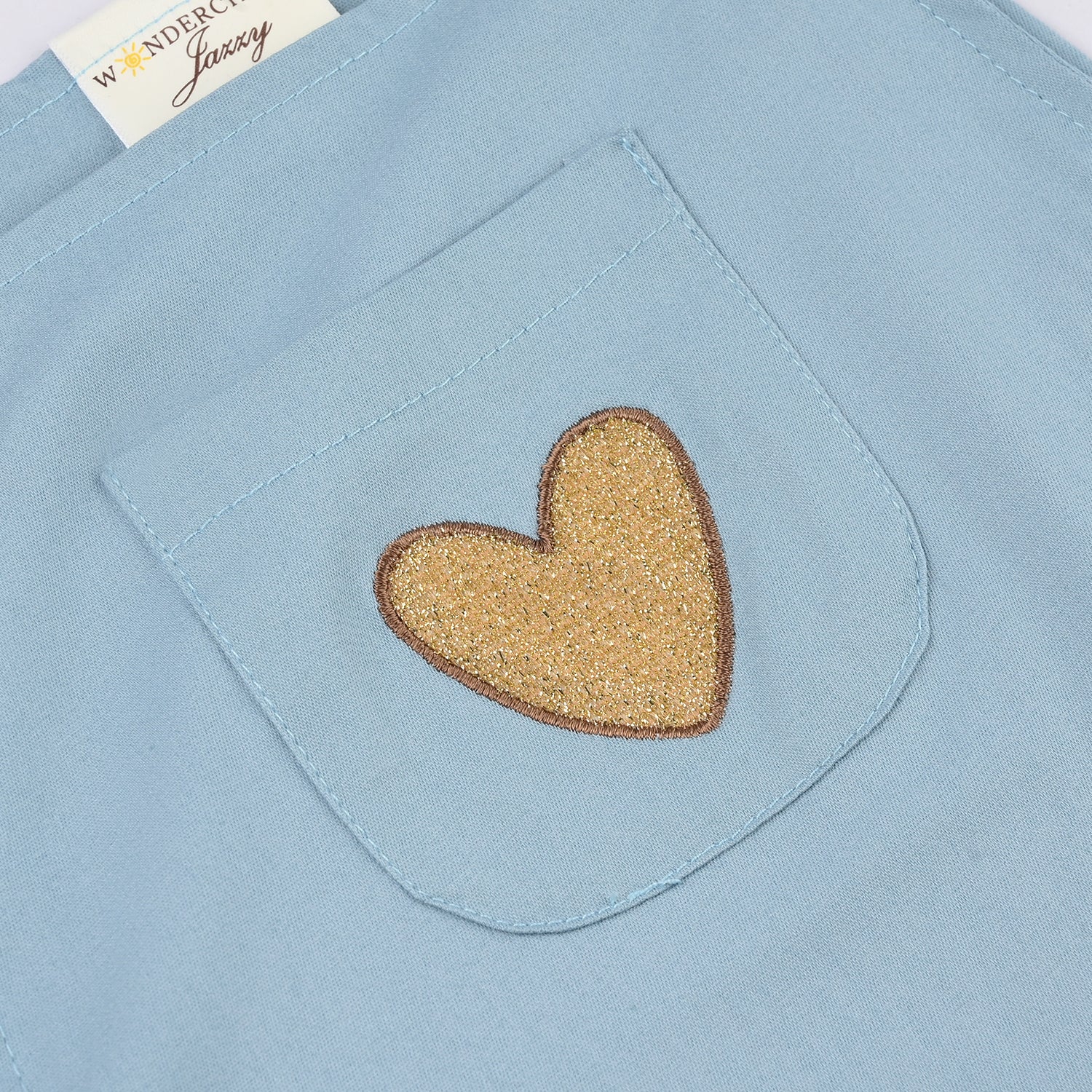 Infant Girls Jersey/Terry 2Pc Suit - Blue - Image 4