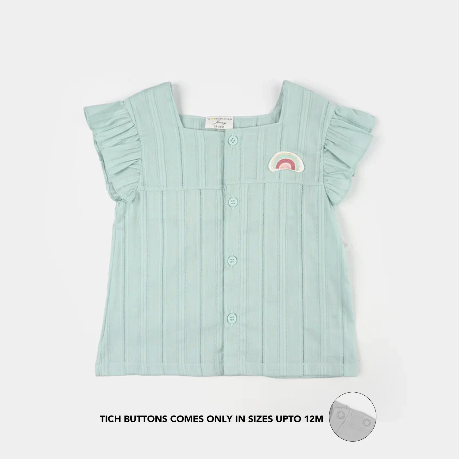 Infant Girls Jersey/Terry 2Pc Suit - Green - Image 2