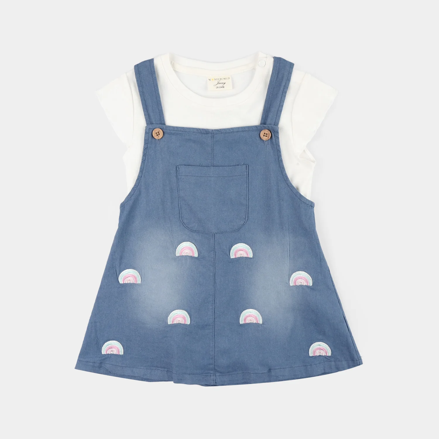 Infant Girls Jersey/Terry 2Pc Suit - Navy