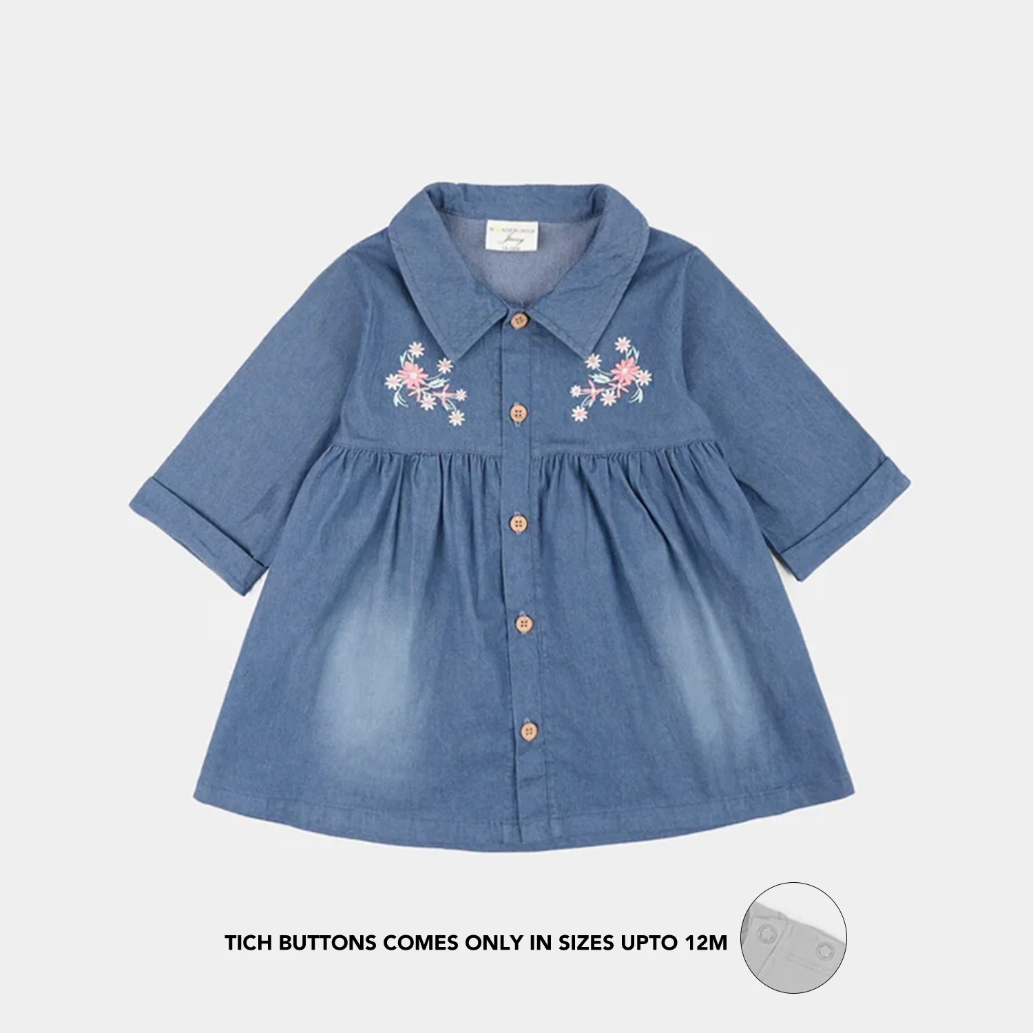 Infant Girls Jersey/Terry 2Pc Suit - Navy - Image 2