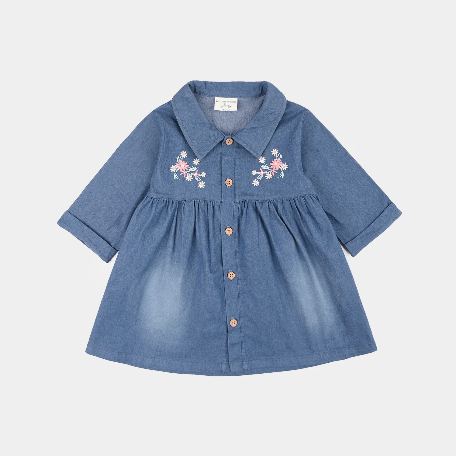 Infant Girls Jersey/Terry 2Pc Suit - Navy - Image 3