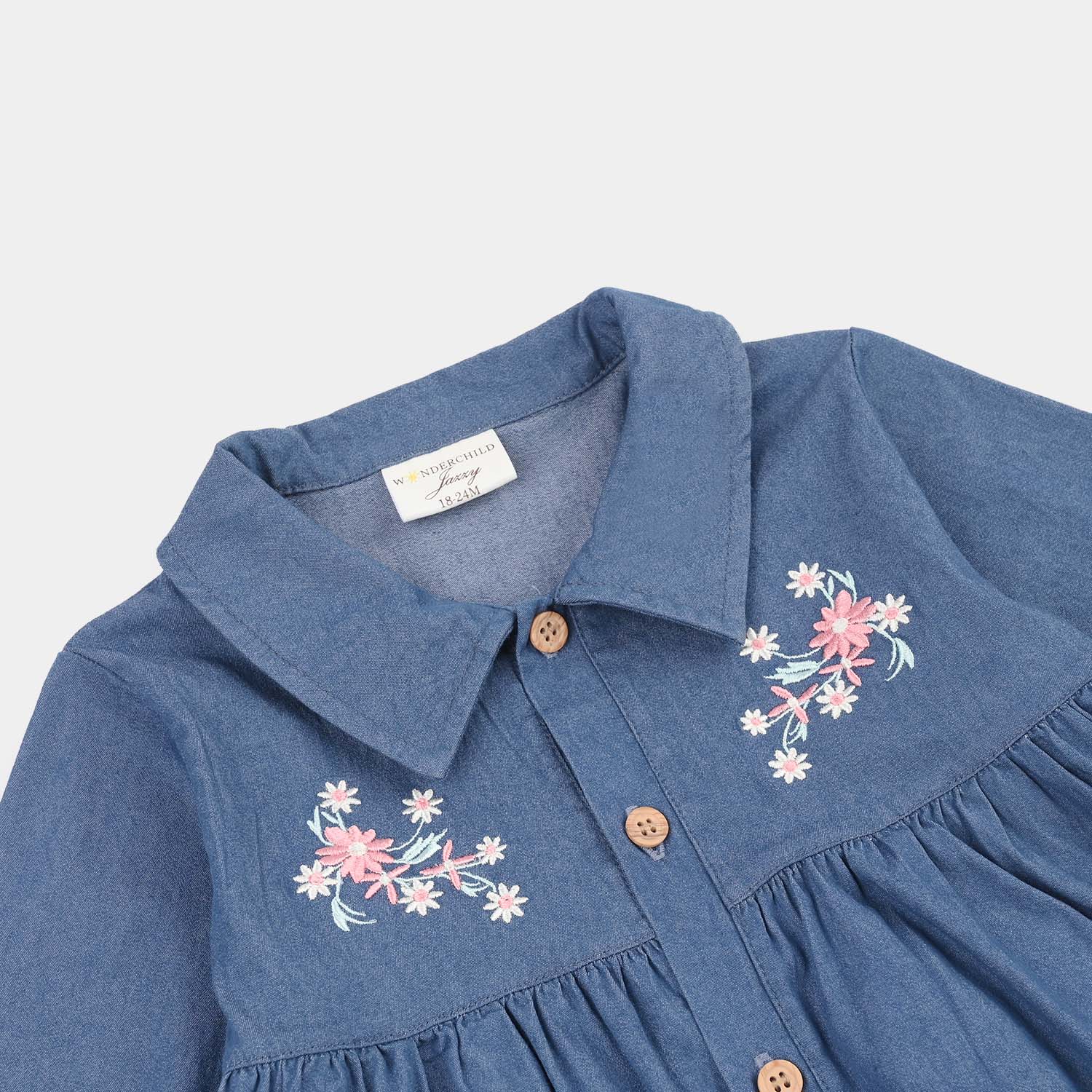Infant Girls Jersey/Terry 2Pc Suit - Navy - Image 4