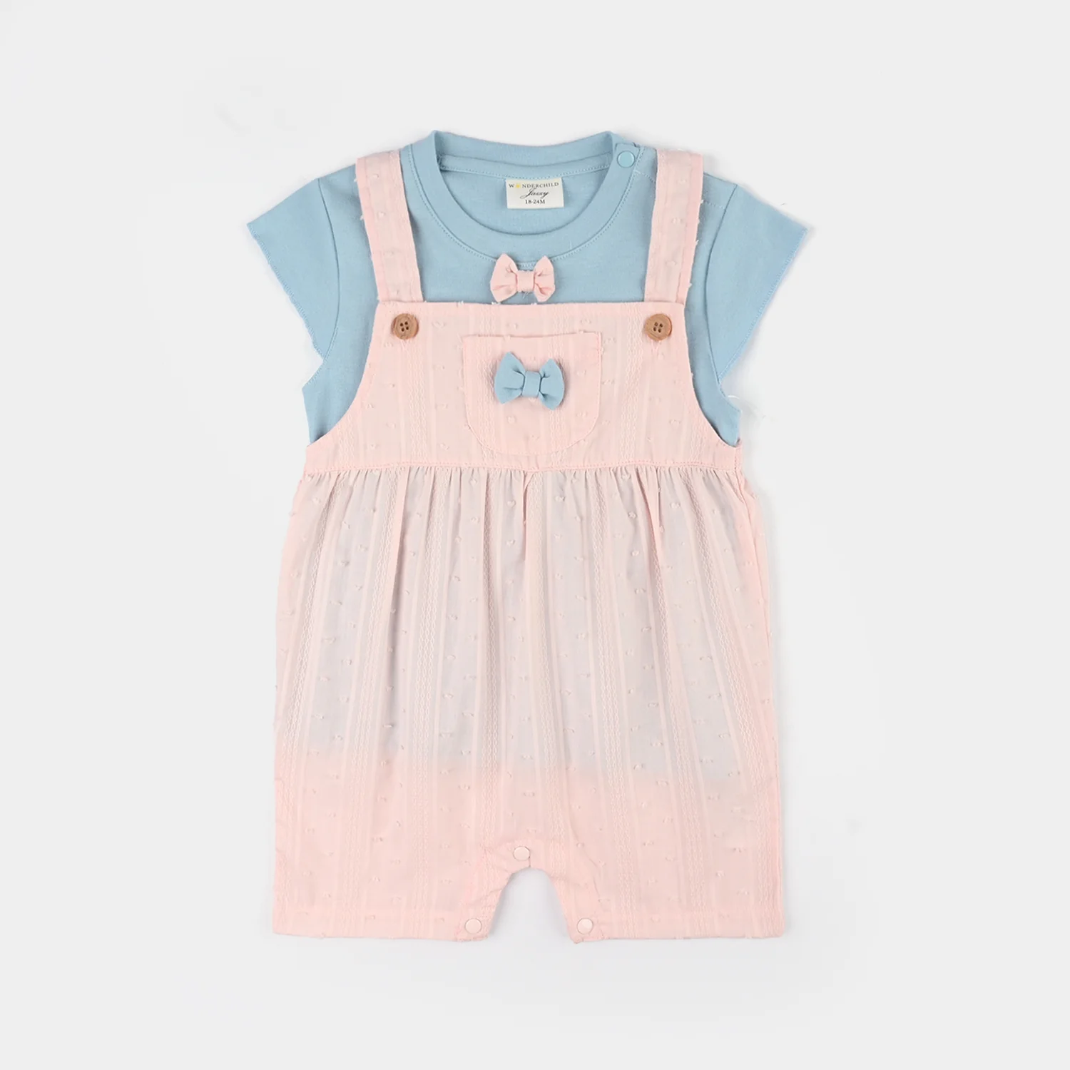 Infant Girls Jersey/Terry 2Pc Suit - Pink