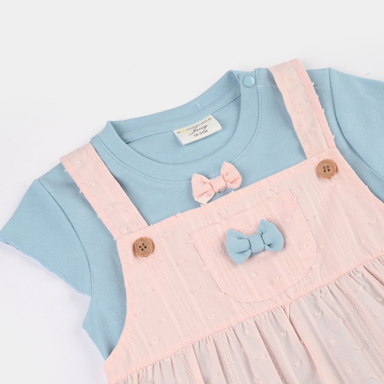 Infant Girls Jersey/Terry 2Pc Suit - Pink - Image 2