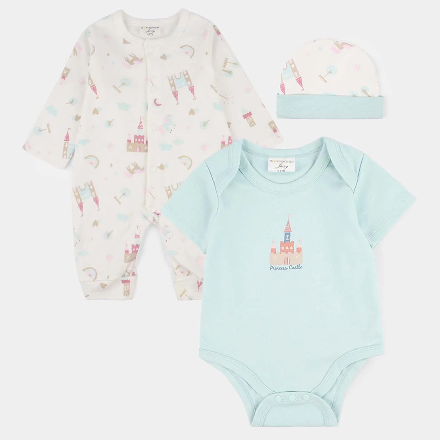 Infant Girls Jersey/Terry 3Pc Gift Set - White