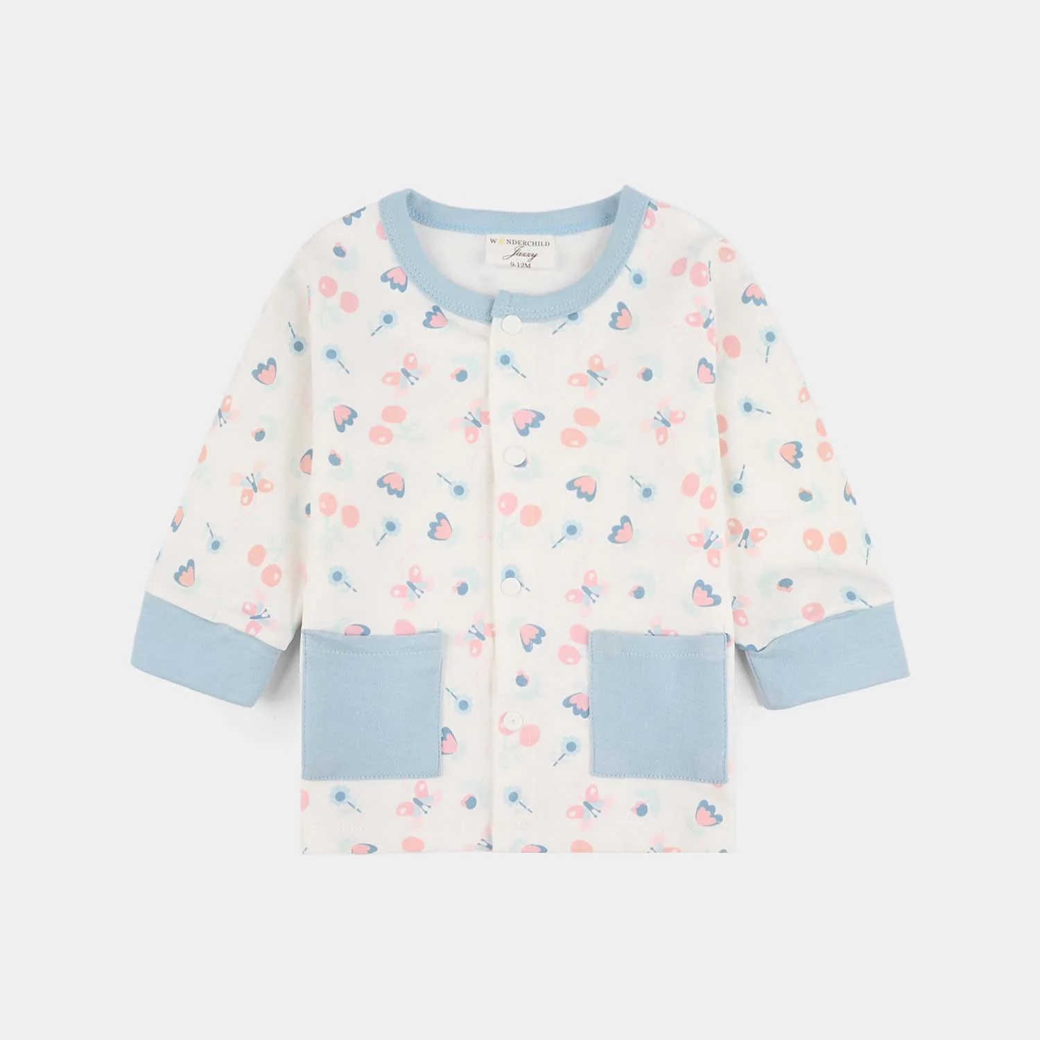Infant Girls Jersey/Terry 3Pc Gift Set - Blue - Image 2