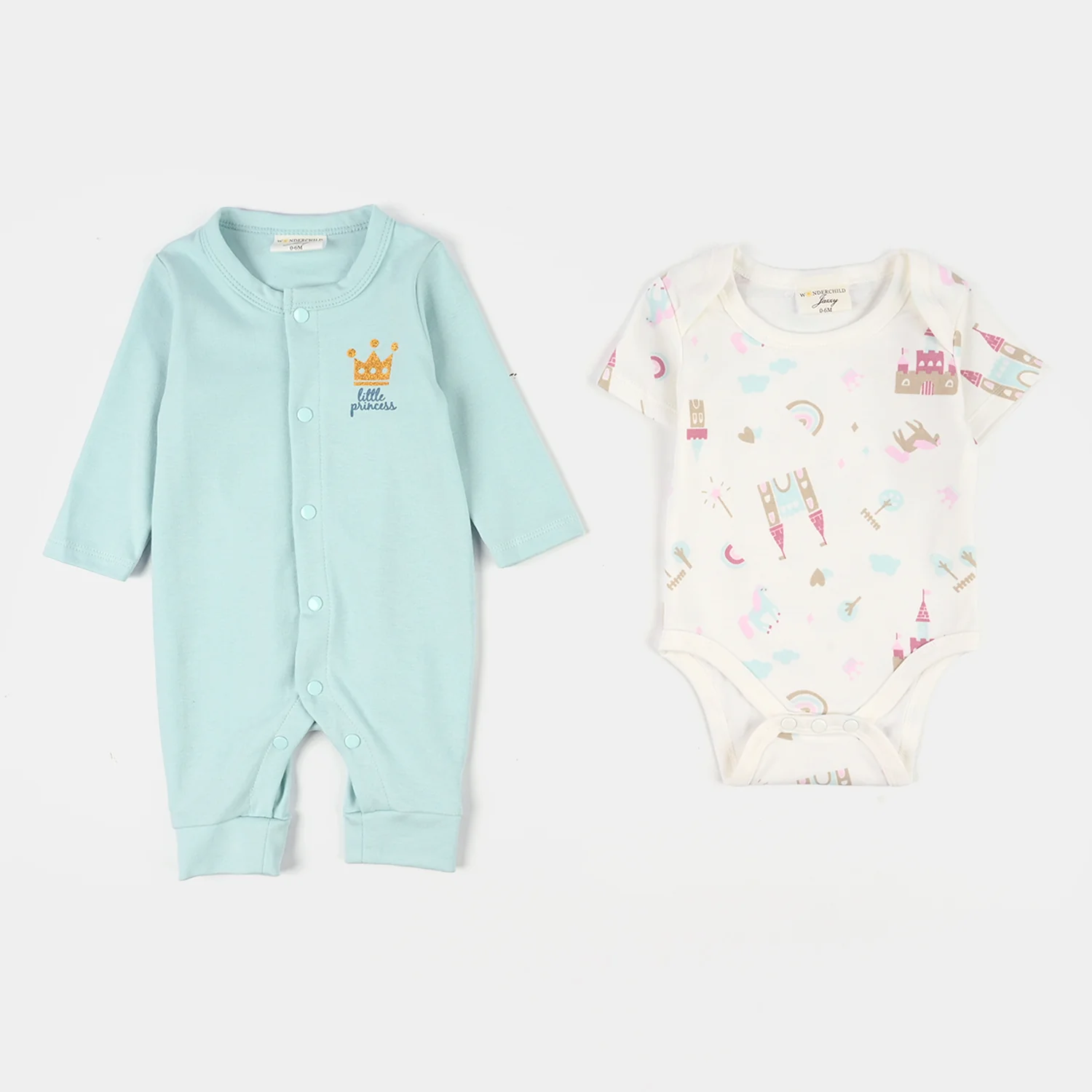 Infant Girls Jersey Terry 5Pc Gift Set - Blue - Image 2