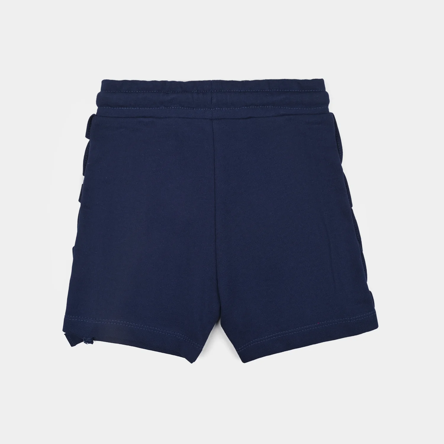 Infant Girls Jersey/Terry Short Heart-Navy Blue - Image 4
