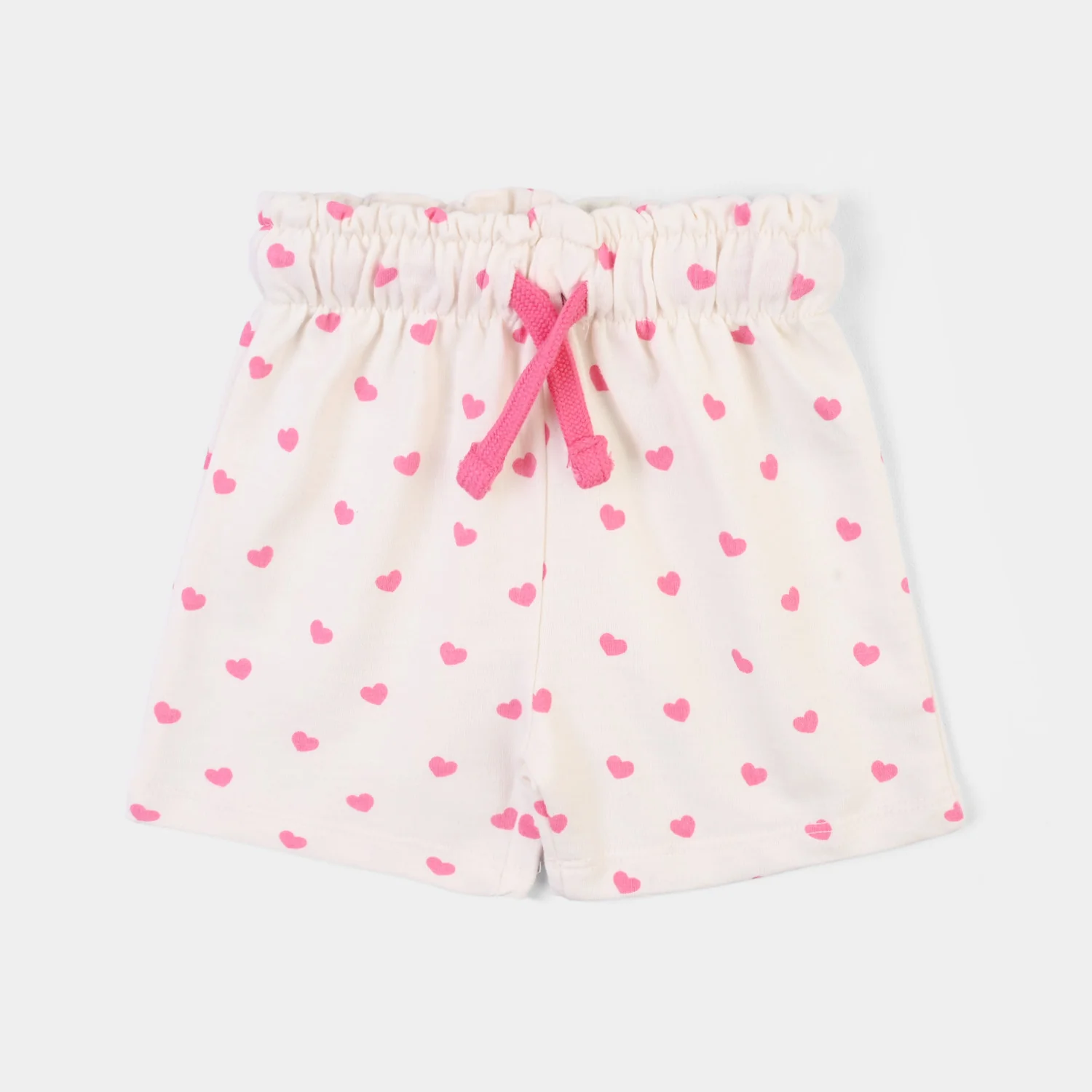 Infant Girls Jersey/Terry Short Hearts-Off White