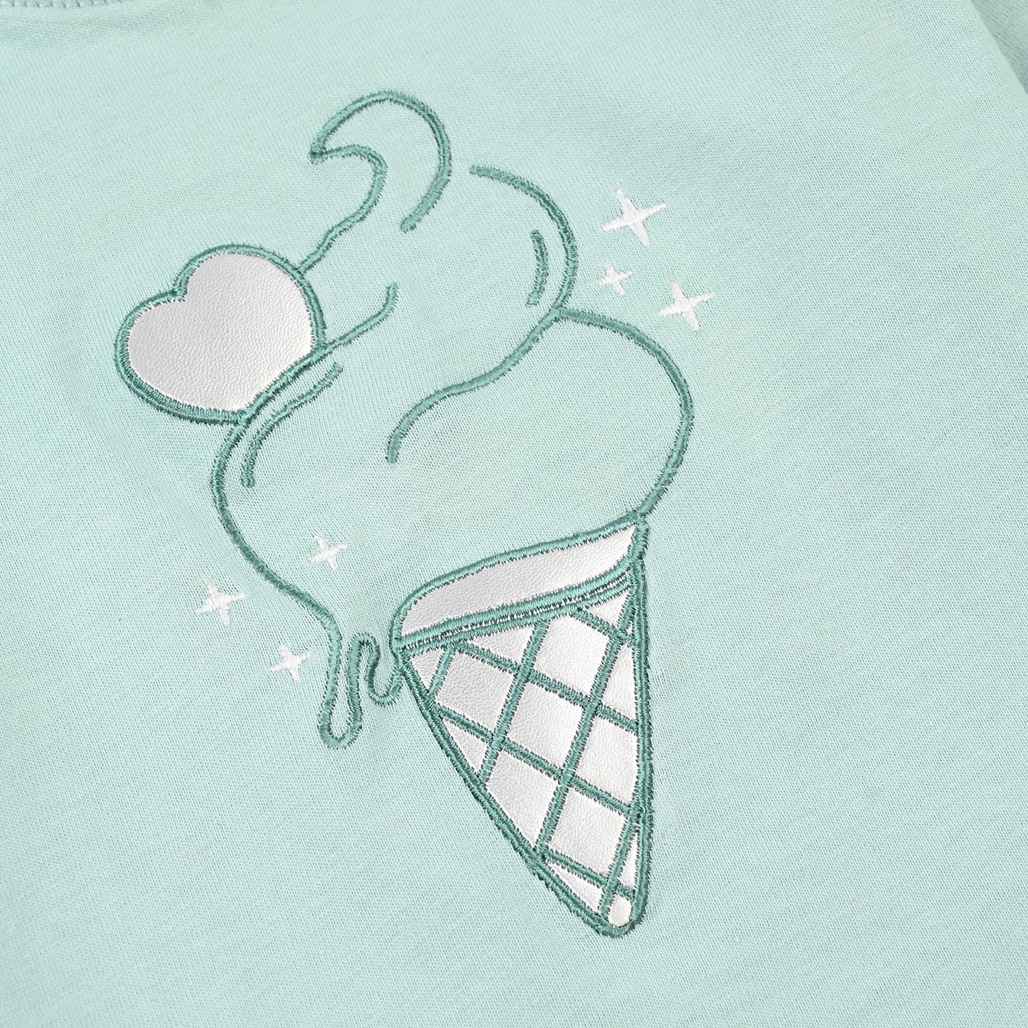 Infant Girls Jersey/Terry Printed T-Shirt - Canal Blue - Image 3
