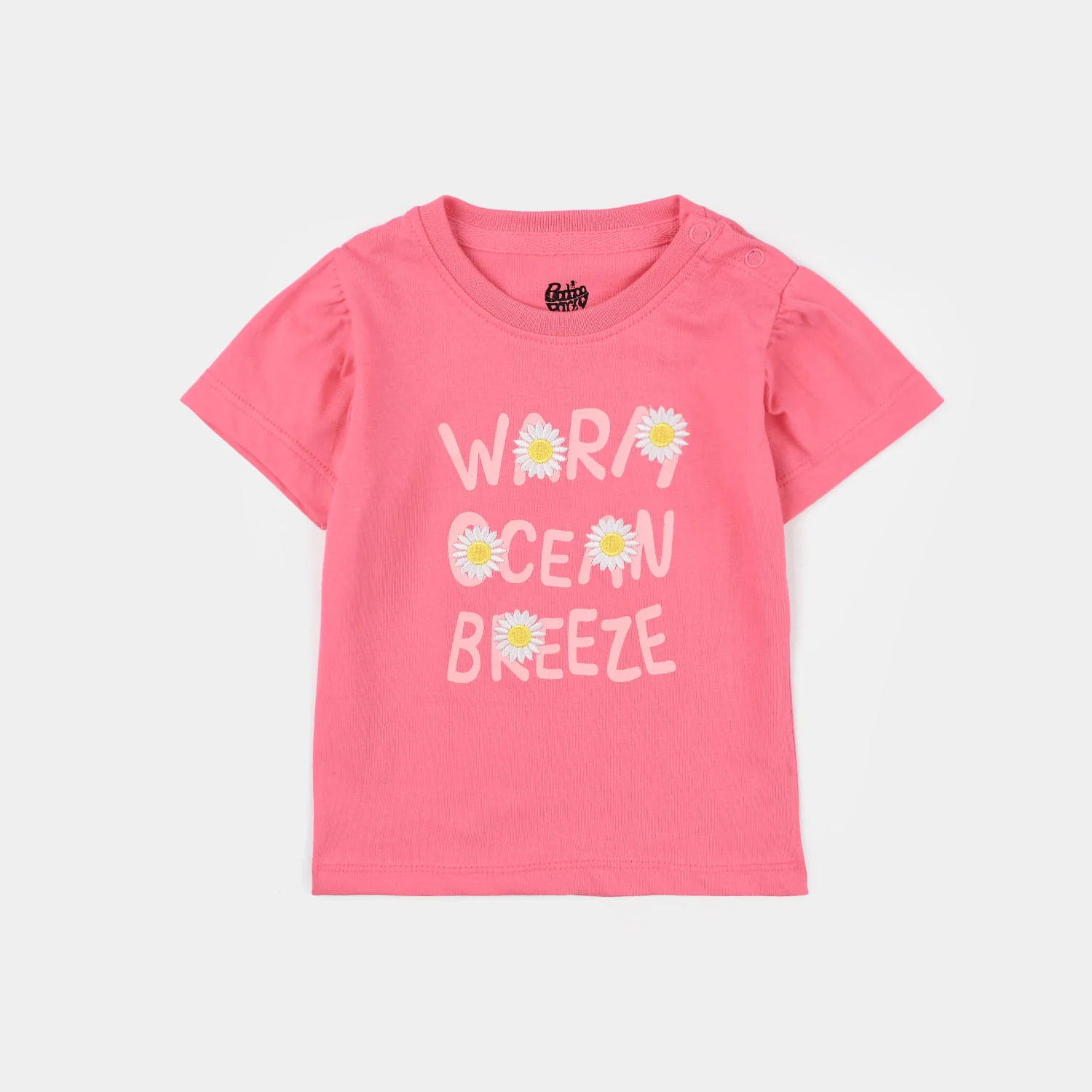 Infant Girls Jersey/Terry T-Shirt (Warm Ocean Breeze) - Plumeria - Image 2