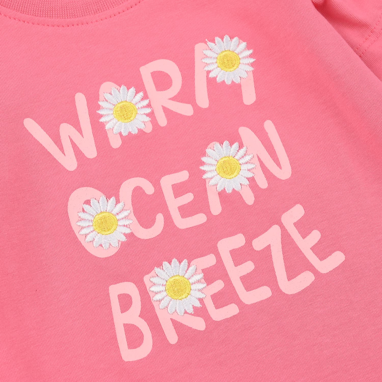 Infant Girls Jersey/Terry T-Shirt (Warm Ocean Breeze) - Plumeria - Image 4