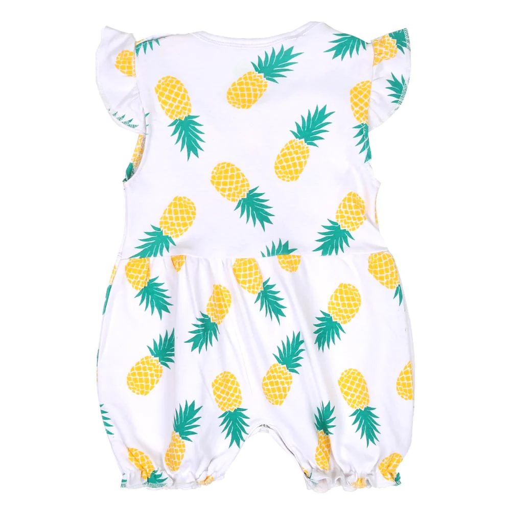 Infant Girls Knitted Romper Pineapple - White - Image 4