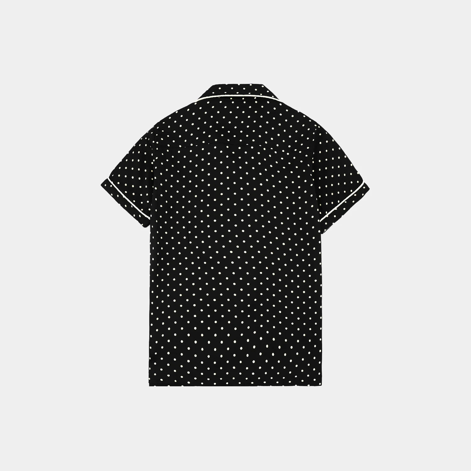 Infant Girls Linen Viscose Nightwear-Polka Dot-BLACK - Image 5