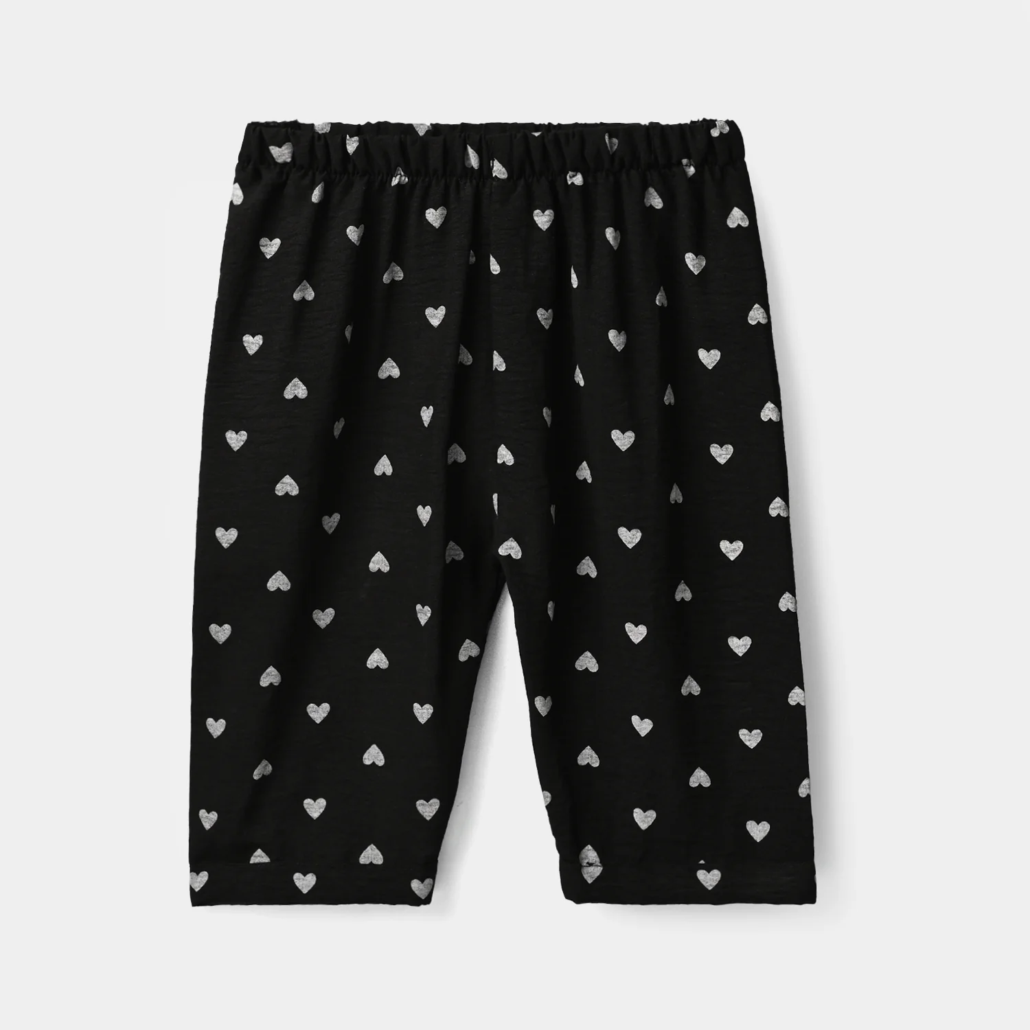 Infant Girls Linen Viscose Nightwear Heart-BLACK - Image 4