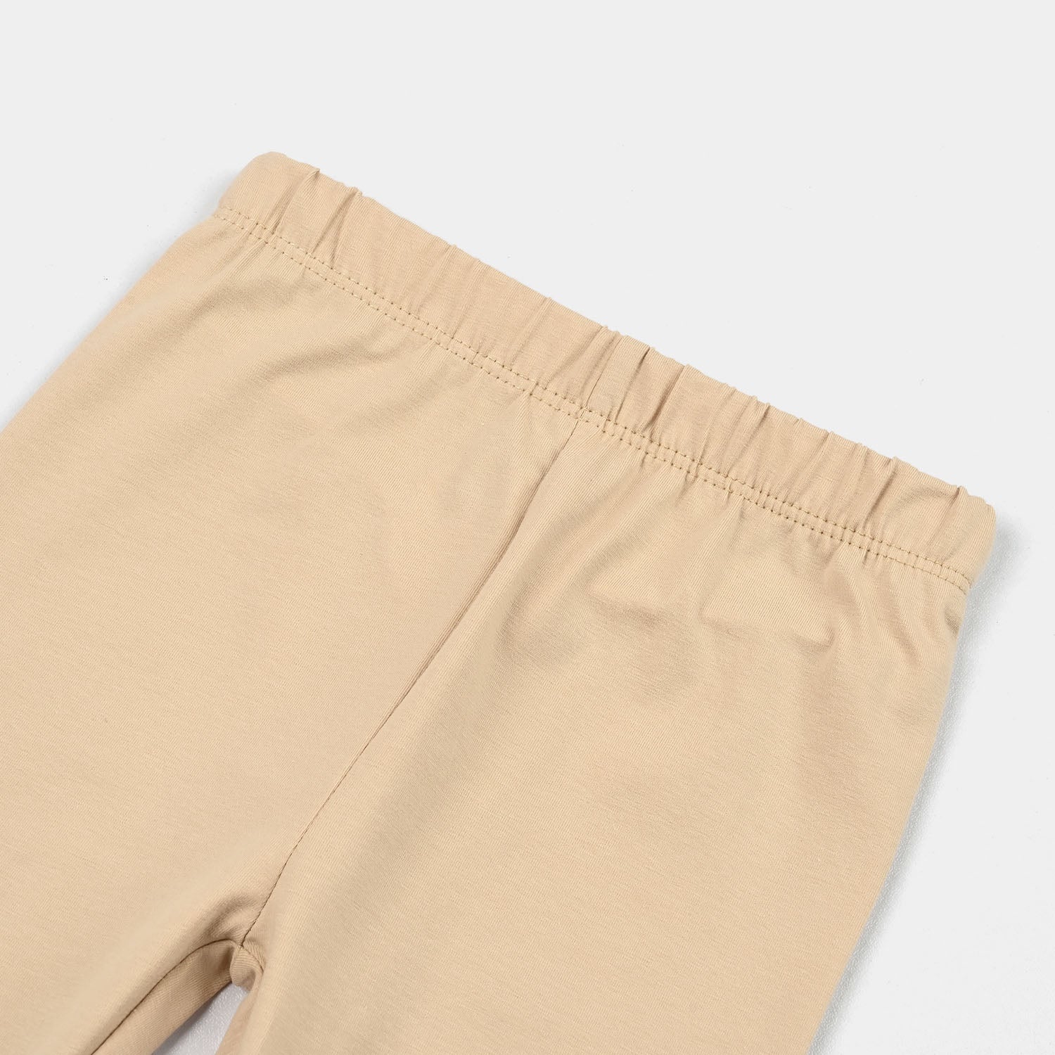 Infant Girls Lycra Jersey Plain Tights Beige - Image 2