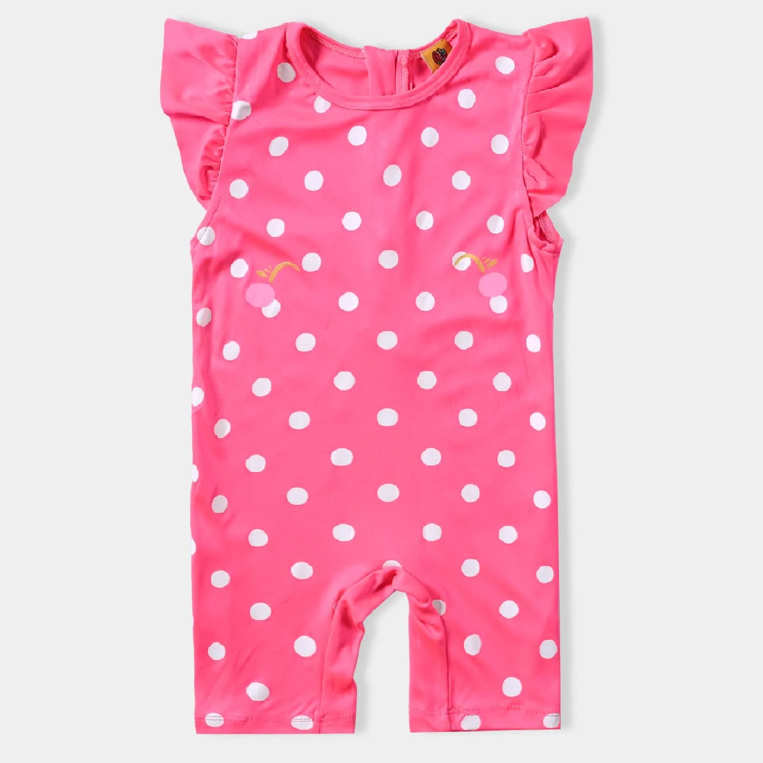 Infant Girls Nylon Swimming Jumper Polka Dot-Pink