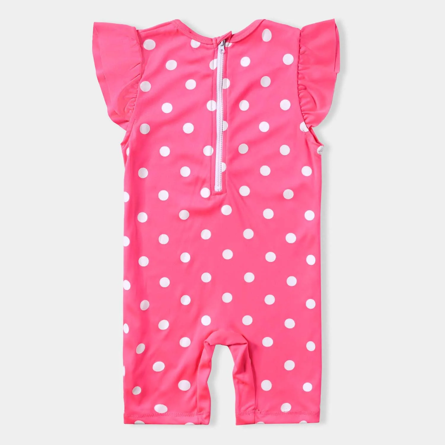Infant Girls Nylon Swimming Jumper Polka Dot-Pink - Image 3