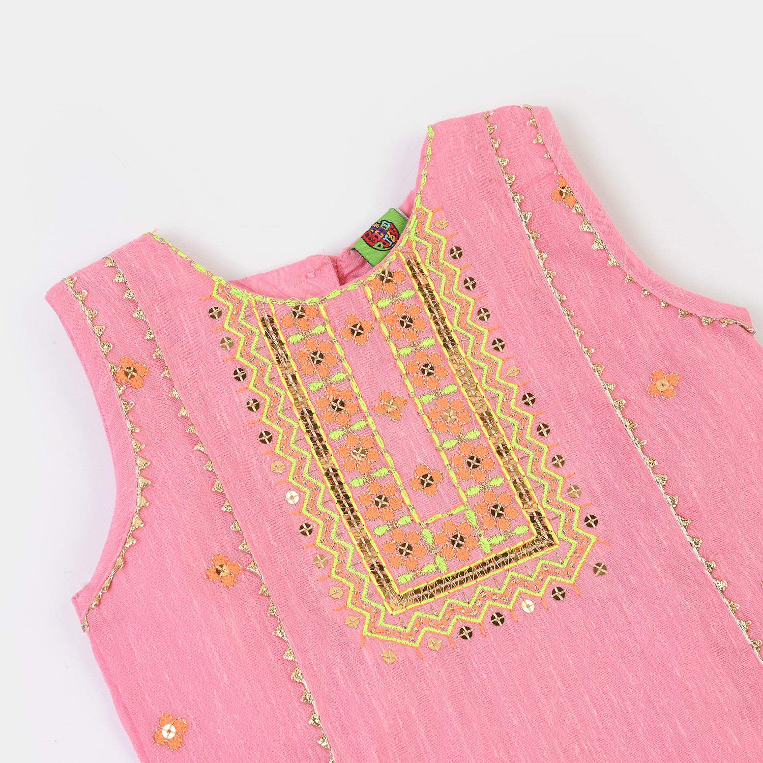 Infant Girls Poly Cotton 2Pcs Roshni-PINK - Image 8