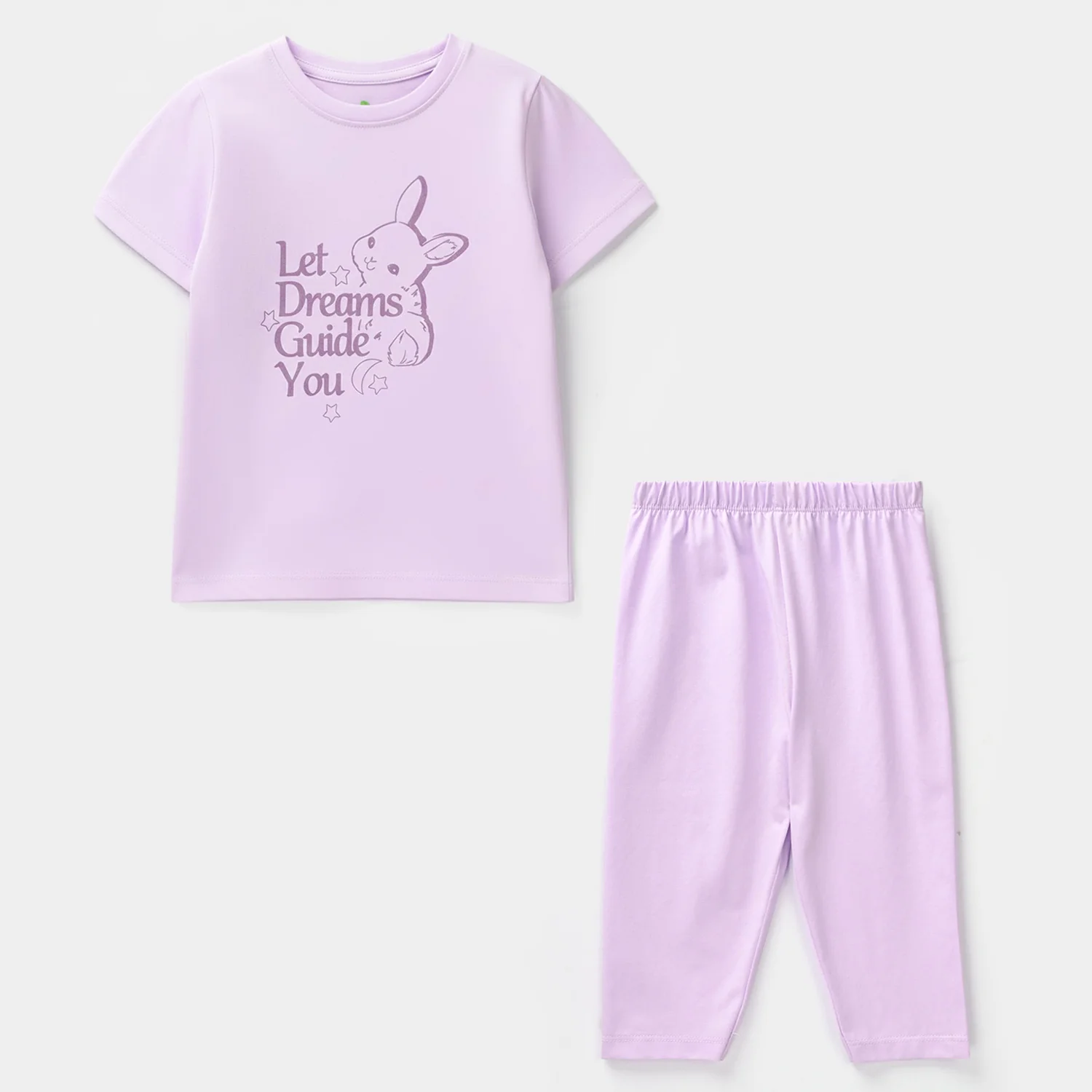 Infant Girls Poly Cotton Jersey Night Suit - Purple - Image 4