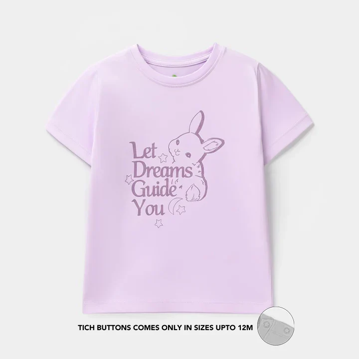 Infant Girls Poly Cotton Jersey Night Suit - Purple - Image 5
