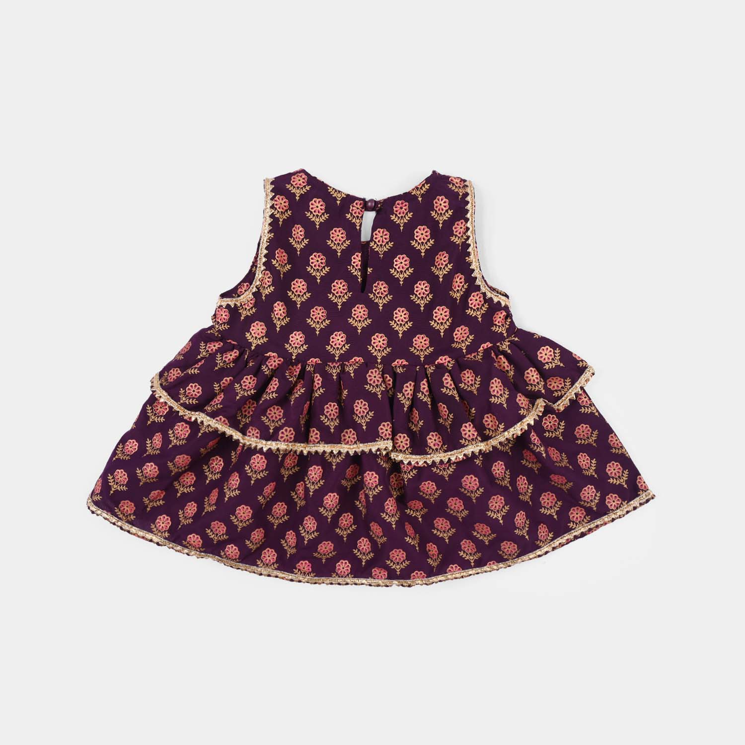 Infant Girls Poly Cambric 2Pcs Suit (Bebo) - Purple - Image 9